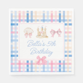 Servilleta De Papel Fiesta Preppy Watercolor Beach
