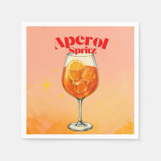 Servilleta De Papel Fiesta Retro de Cóctel Aperol Spritz
