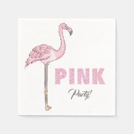 Servilleta De Papel Fiesta Rosa Flamenco Moderno Simple
