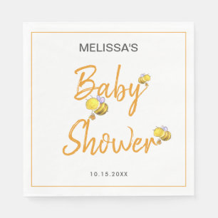 Servilleta De Papel Fiesta simple de Baby Shower Cute Honey Bee