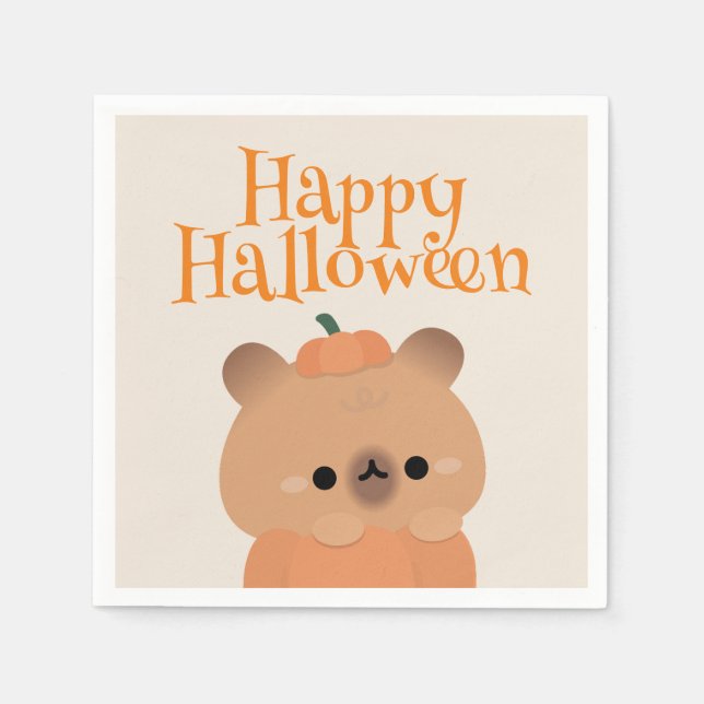 Servilleta De Papel Fiesta simple de diversión de Halloween (Anverso)