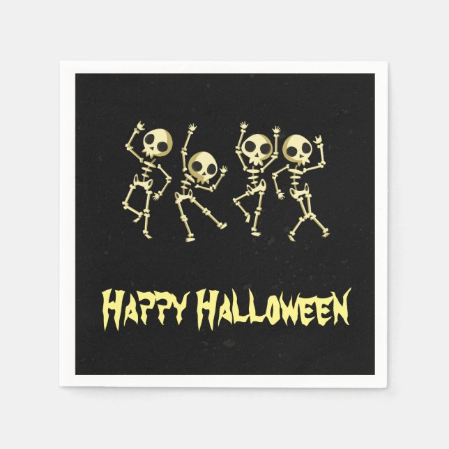 Servilleta De Papel Fiesta Skeleton Halloween (Anverso)