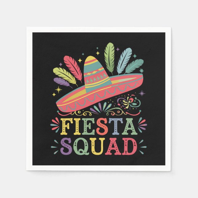Servilleta De Papel Fiesta Squad Cinco de Mayo (Anverso)