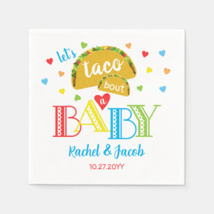 Servilleta De Papel Fiesta Taco Bout Love Colorful Baby Shower