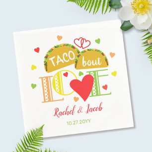 Servilleta De Papel Fiesta Taco Bout Love Colorful Engagement Party