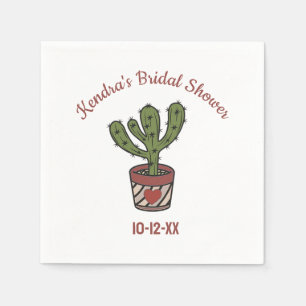 Servilleta De Papel Fiesta Tema Ducha nupcial Cactus personalizado