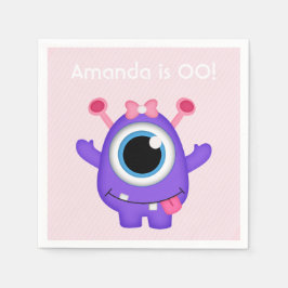 Servilleta De Papel Fiesta temática Niña Monstruo personalizada