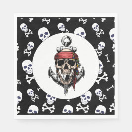Servilleta De Papel Fiesta temática pirata adulto Nautical