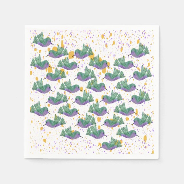 Servilleta De Papel Fiesta Terrazzo Colibrí (Anverso)