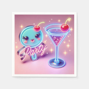 Servilleta De Papel Fiesta Tiempo Neon Rosa