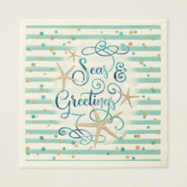 Servilleta De Papel Fiesta tropical de "SEAson's Greetings"