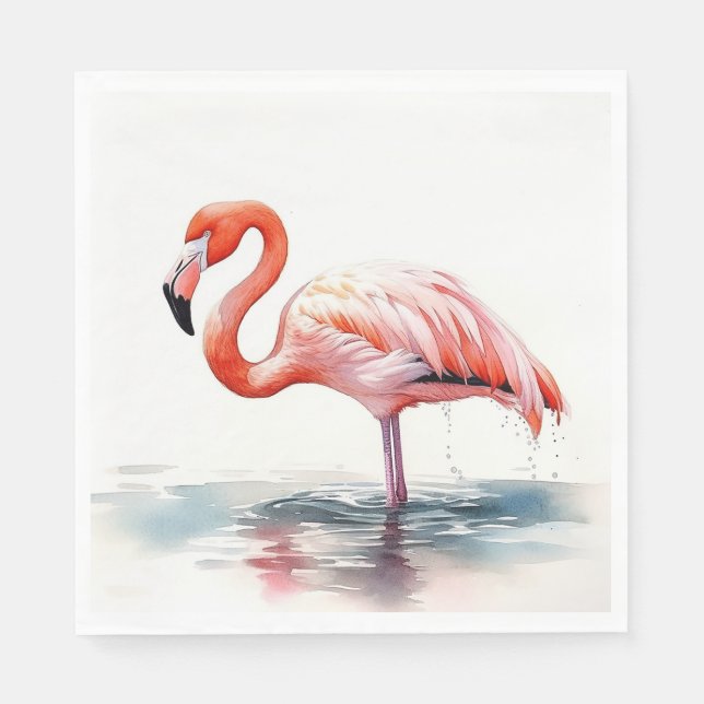 Servilleta De Papel Fiesta Tropical Flamenco (Anverso)