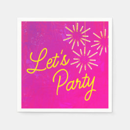 Servilleta De Papel Fiesta Tropical Neon Miami Bachelorette