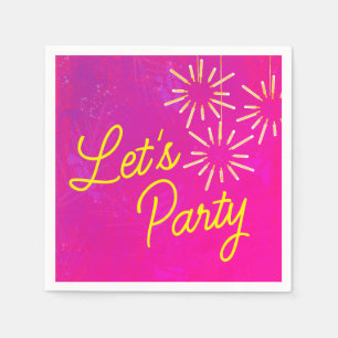 Servilleta De Papel Fiesta Tropical Neon Miami Bachelorette