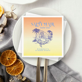 Servilleta De Papel Fiesta veraniego de sirvienta dorada