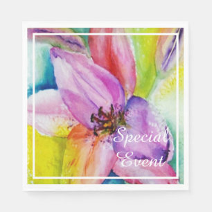 Servilleta De Papel Fiesta Vibrant and Neon Lily