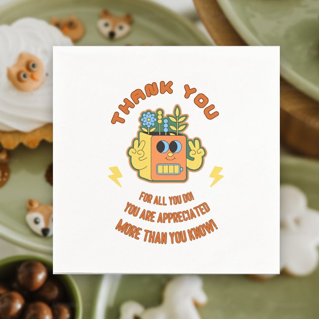 Servilleta De Papel Fiesta voluntario de empleados de equipo de negoci (Business Team Employee Volunteer Party Thank You Napkins)