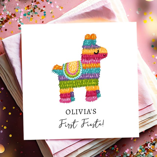 Servilleta De Papel Fiesta y divertido Piñata Llama Mexicana Primer Cu (Subido por el creador)