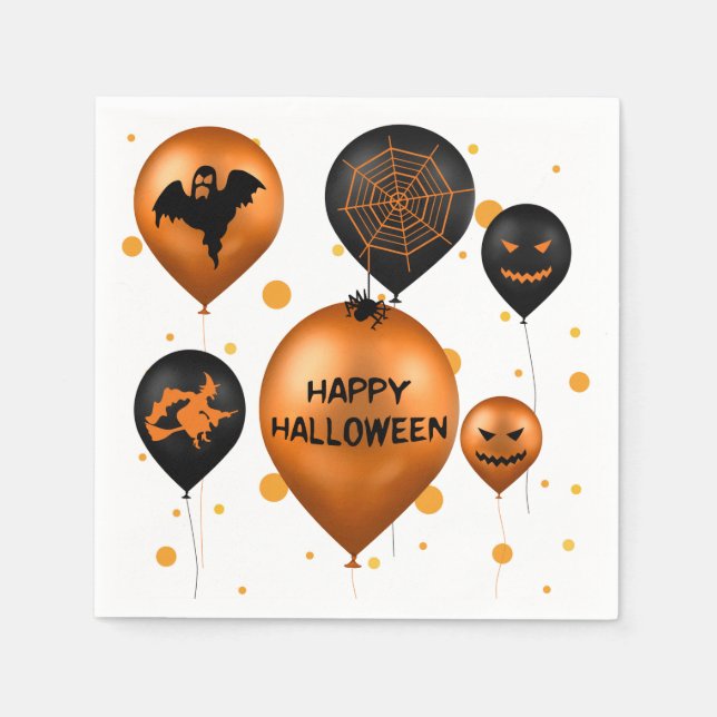 Servilleta De Papel Fiestas de Halloween felices (Anverso)