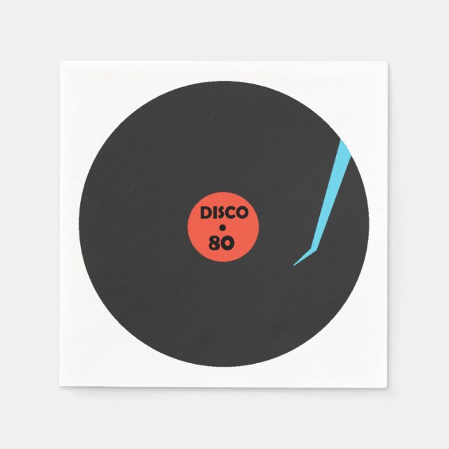 Servilleta De Papel Fiestas de música disco (Anverso)