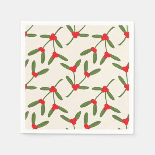 Servilleta De Papel Fiestas Elegantes de Navidad Bayas de Invierno