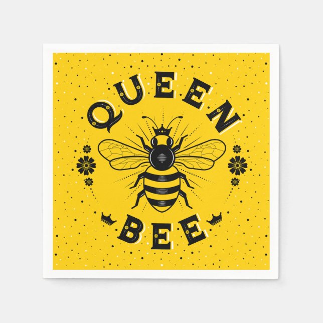 Servilleta De Papel Fiestas Queen Bee (Anverso)