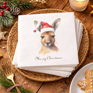 Servilleta De Papel Fiestas Saltarinas, Canguro de Navidad personaliza