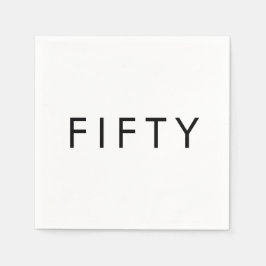 Servilleta De Papel Fifty 50th Birthday Party