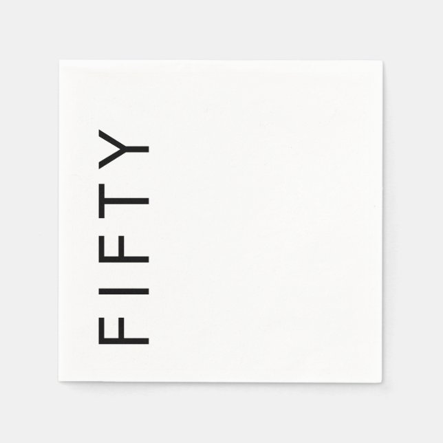 Servilleta De Papel Fifty 50th Birthday Party (Anverso)