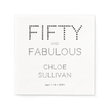 Fifty and Fabulous Name Date 50th Birthday Party