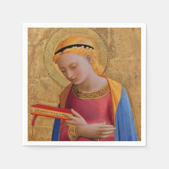 Servilleta De Papel Figura sagrada de la época del cristiano dorado (Anverso)