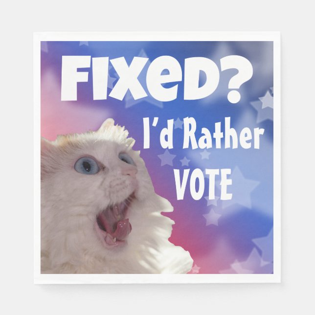 Servilleta De Papel ¿Fijo? Prefiero votar (Anverso)