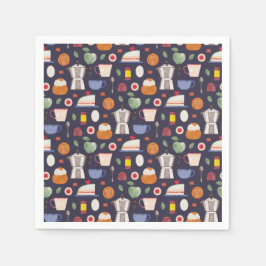 Servilleta De Papel Fika (eclipse) - Patrón acuarela