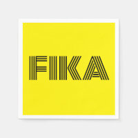 Fika sueca amarillo y negro
