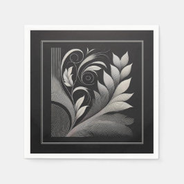 Servilleta De Papel Filigree Leaf Frame