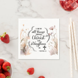 Servilleta De Papel Filipinas 4:13 Todas las cosas a través de la Bibl