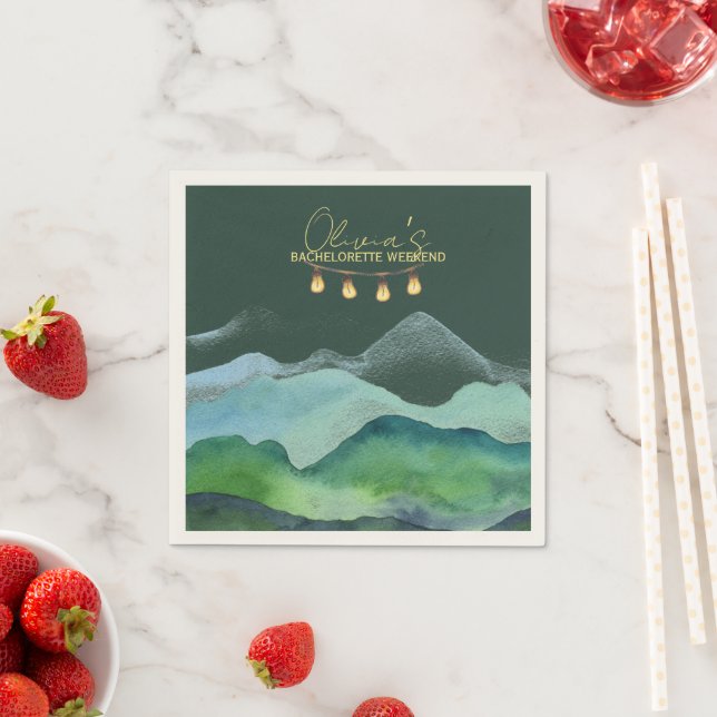 Servilleta De Papel fin de semana de Camp Bachelorette (In situ)