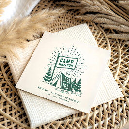 Servilleta De Papel Fin de semana de camping para chicas solteras Retr