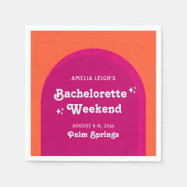 Servilleta De Papel Fin de semana de despedida de soltera retro con pu