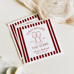Servilleta De Papel Fin de semana de despedida de soltera Vino Before