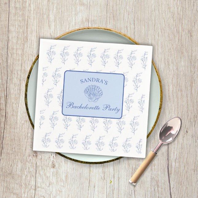 Servilleta De Papel Fin de semana de soltera de la abuela costera en l (Coastal Grandma Beach Bach Bachelorette Weekend Napkins)