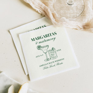 Servilleta De Papel Fin de semana de soltera: Margaritas y Matrimonio
