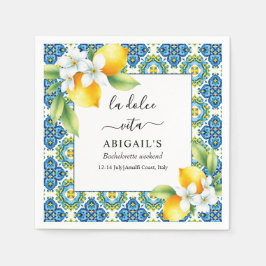 Servilleta De Papel Fin de semana de soltera mediterránea La Dolce Vit