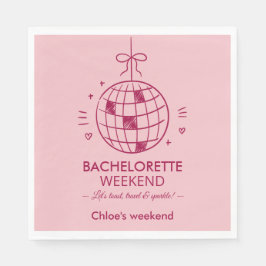 Servilleta De Papel Fin de semana de soltera minimalista moderno | Ros