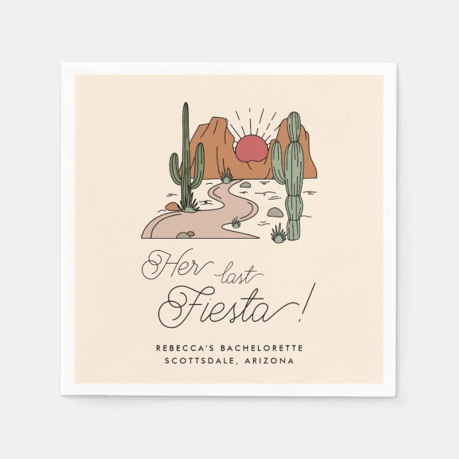 Servilleta De Papel Fin de semana mínimo de Fiesta Bachelorette (Anverso)