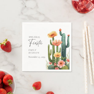 Servilleta De Papel Final Fiesta Cactus Bachelorette Party