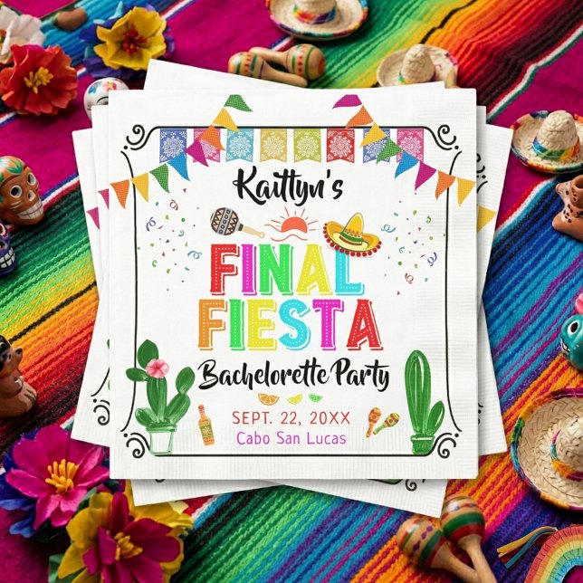 Servilleta De Papel Final Fiesta Mexicana Bachelorette Party (Subido por el creador)