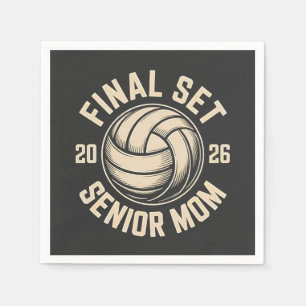Servilleta De Papel Final Set Senior Mom 2026 Graduation Volleyball