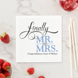 Servilleta De Papel Finalmente cóctel de recepción de boda de Sr. y Sr
