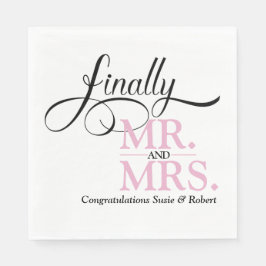 Servilleta De Papel Finalmente Sr. y Sra. Wedding Cocktail